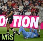 18.01.2026, Fussball, der FC Bayern M�nchen Legends-CUP, im SAP-Garden M�nchen. Arjen Robben (Bayern M�nchen) �rgert sich �ber die Parade von Pedro Contreras (Madrid)