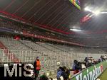 21.01.2026,  Fussball UEFA Championsleague 2025/2026: Vorrunde 7.Spieltag, FC Bayern M�nchen - Union Saint-Gilloise, in der Allianz-Arena M�nchen. Nach einem Pyro-Vorfall beim letzten Champions League Heimspiel, wurden die Bayern-Fans der S�dkurve ausgesperrt von der UEFA. Somit blieb der komplette untere Fan Block bei diesem Spiel leer. 