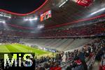 21.01.2026,  Fussball UEFA Championsleague 2025/2026: Vorrunde 7.Spieltag, FC Bayern M�nchen - Union Saint-Gilloise, in der Allianz-Arena M�nchen. Nach einem Pyro-Vorfall beim letzten Champions League Heimspiel, wurden die Bayern-Fans der S�dkurve ausgesperrt von der UEFA. Somit blieb der komplette untere Fan Block bei diesem Spiel leer.  Oben jedoch haben sich tausende Ultras Tickets des obersten Ranges gesichert um ihre Mannschaft dennoch lautstark anzufeuern. 