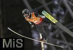 23.01.2026, Skiflug-Weltmeisterschaft Oberstdorf 2026, auf der Heini-Klopfer-Skiflugschanze in Oberstdorf (Deutschland). Einzelwettbewerb Tag 1,  NIKAIDO Ren (Japan) in der Luft.