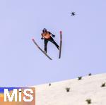 23.01.2026, Skiflug-Weltmeisterschaft Oberstdorf 2026, auf der Heini-Klopfer-Skiflugschanze in Oberstdorf (Deutschland). Einzelwettbewerb Tag 1,  KOBAYASHI Ryoyu (Japan) in der Luft.