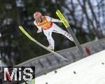 23.01.2026, Skiflug-Weltmeisterschaft Oberstdorf 2026, auf der Heini-Klopfer-Skiflugschanze in Oberstdorf (Deutschland). Einzelwettbewerb Tag 1,  KRAFT Stefan (�sterreich) in der Luft.