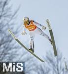 23.01.2026, Skiflug-Weltmeisterschaft Oberstdorf 2026, auf der Heini-Klopfer-Skiflugschanze in Oberstdorf (Deutschland). Einzelwettbewerb Tag 1,  RAIMUND Philipp ((Deutschland) in der Luft. 