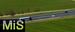 03.04.2025,  Autobahn 96 Kammlach im Unterallg�u, A96,  LKW auf der Strecke. 