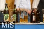 29.01.2026, Bad W�rishofen im Unterallg�u, Bierflaschen stehen zum probieren bereit. 