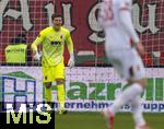 31.01.2026, Fussball 1. Bundesliga 2025/2026, 20.Spieltag, FC Augsburg - FC St. Pauli, in der WWK-Arena Augsburg. Torwart Finn Dahmen (FC Augsburg) in Rage