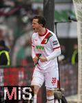 31.01.2026, Fussball 1. Bundesliga 2025/2026, 20.Spieltag, FC Augsburg - FC St. Pauli, in der WWK-Arena Augsburg. Torjubel Michael Gregoritsch (Augsburg) 