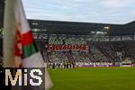 31.01.2026, Fussball 1. Bundesliga 2025/2026, 20.Spieltag, FC Augsburg - FC St. Pauli, in der WWK-Arena Augsburg. Fanchoreografie der Augsburger beim Einlauf der Mannschaften.