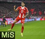 08.02.2026, Fussball Bundesliga 2025/2026, 21.Spieltag, FC Bayern M�nchen - TSG 1899 Hoffenheim, in der Allianz-Arena M�nchen,   Luis Diaz (FC Bayern M�nchen) jubelt.


