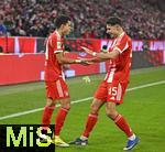 08.02.2026, Fussball Bundesliga 2025/2026, 21.Spieltag, FC Bayern M�nchen - TSG 1899 Hoffenheim, in der Allianz-Arena M�nchen,   Torjubel von Luis Diaz (FC Bayern M�nchen) nach dem 3:1 v.l. Luis Diaz (FC Bayern M�nchen) und Aleksandar Pavlovic (Bayern M�nchen)  

