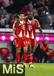 08.02.2026, Fussball Bundesliga 2025/2026, 21.Spieltag, FC Bayern M�nchen - TSG 1899 Hoffenheim, in der Allianz-Arena M�nchen, v.li: Luis Diaz (FC Bayern M�nchen), Dayot Upamecano (FC Bayern M�nchen) Torjubel 