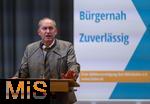 09.02.2026, Bad W�rishofen im Unterallg�u, Parteiveranstaltung zur Kommunalwahl 2026, Freie W�hler laden ein in den Kursaal. Zu Gast ist Hubert Aiwanger (Stellvertretender bayerischer Ministerpr�sident, Staatsminister f�r Wirtschaft, Landesentwicklung und Energie, Bundes- und bayerischer Landesvorsitzender der Freien W�hler) hier am Rednerpult. 