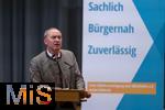 09.02.2026, Bad W�rishofen im Unterallg�u, Parteiveranstaltung zur Kommunalwahl 2026, Freie W�hler laden ein in den Kursaal. Zu Gast ist Hubert Aiwanger (Stellvertretender bayerischer Ministerpr�sident, Staatsminister f�r Wirtschaft, Landesentwicklung und Energie, Bundes- und bayerischer Landesvorsitzender der Freien W�hler) hier am Rednerpult. 