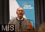 09.02.2026, Bad W�rishofen im Unterallg�u, Parteiveranstaltung zur Kommunalwahl 2026, Freie W�hler laden ein in den Kursaal. Zu Gast ist Hubert Aiwanger (Stellvertretender bayerischer Ministerpr�sident, Staatsminister f�r Wirtschaft, Landesentwicklung und Energie, Bundes- und bayerischer Landesvorsitzender der Freien W�hler) hier am Rednerpult. 