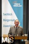 09.02.2026, Bad W�rishofen im Unterallg�u, Parteiveranstaltung zur Kommunalwahl 2026, Freie W�hler laden ein in den Kursaal. Zu Gast ist Hubert Aiwanger (Stellvertretender bayerischer Ministerpr�sident, Staatsminister f�r Wirtschaft, Landesentwicklung und Energie, Bundes- und bayerischer Landesvorsitzender der Freien W�hler) hier am Rednerpult. 
