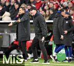 11.02.2026, Fussball DFB-Pokal 2025/2026, Viertelfinale, FC Bayern M�nchen - RB Leipzig, in der Allianz-Arena M�nchen. Trainer Ole Werner (RB Leipzig) ist unzufrieden.


