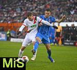 15.02.2026, Fussball 1. Bundesliga 2025/2026, 22.Spieltag, FC Augsburg - 1.FC Heidenheim, in der WWK-Arena Augsburg. v.l. Elvis Rexhbecaj (FC Augsburg) gegen Arijon Ibrahimovic (1. FC Heidenheim 1846) 
 

