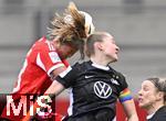 22.02.2026, Google Pixel Frauen-Fussball Bundesliga 2025/2026, 19.Spieltag, FC Bayern M�nchen - VfL Wolfsburg, im Bayern-Campus M�nchen, v.l. Momoko Tanikawa (FC Bayern M�nchen) gegen Janina Minge (Wolfsburg).