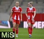 22.02.2026, Google Pixel Frauen-Fussball Bundesliga 2025/2026, 19.Spieltag, FC Bayern M�nchen - VfL Wolfsburg, im Bayern-Campus M�nchen, v.l. Magdalena Eriksson (FC Bayern M�nchen) und Franziska Kett (FC Bayern M�nchen) sind unzufrieden.